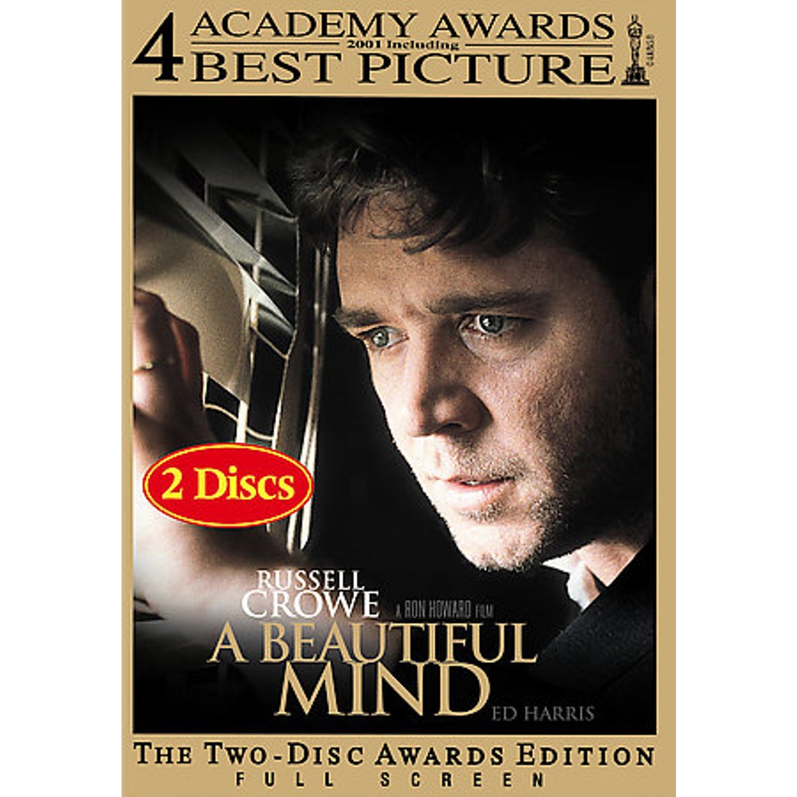 A Beautiful Mind (DVD, 2002, 2-Disc Set, Limited Edition Packaging Full Frame A…