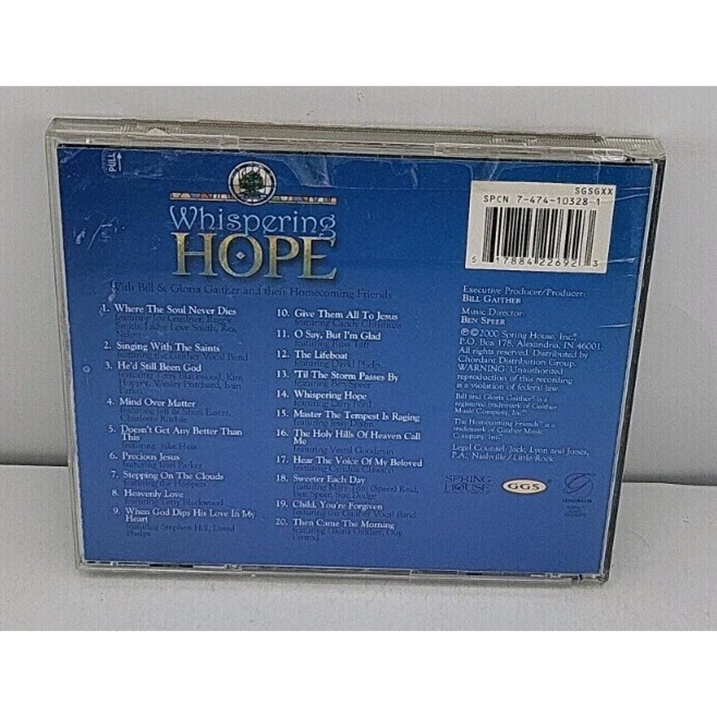 Whispering Hope by Bill Gaither (CD, 2000)