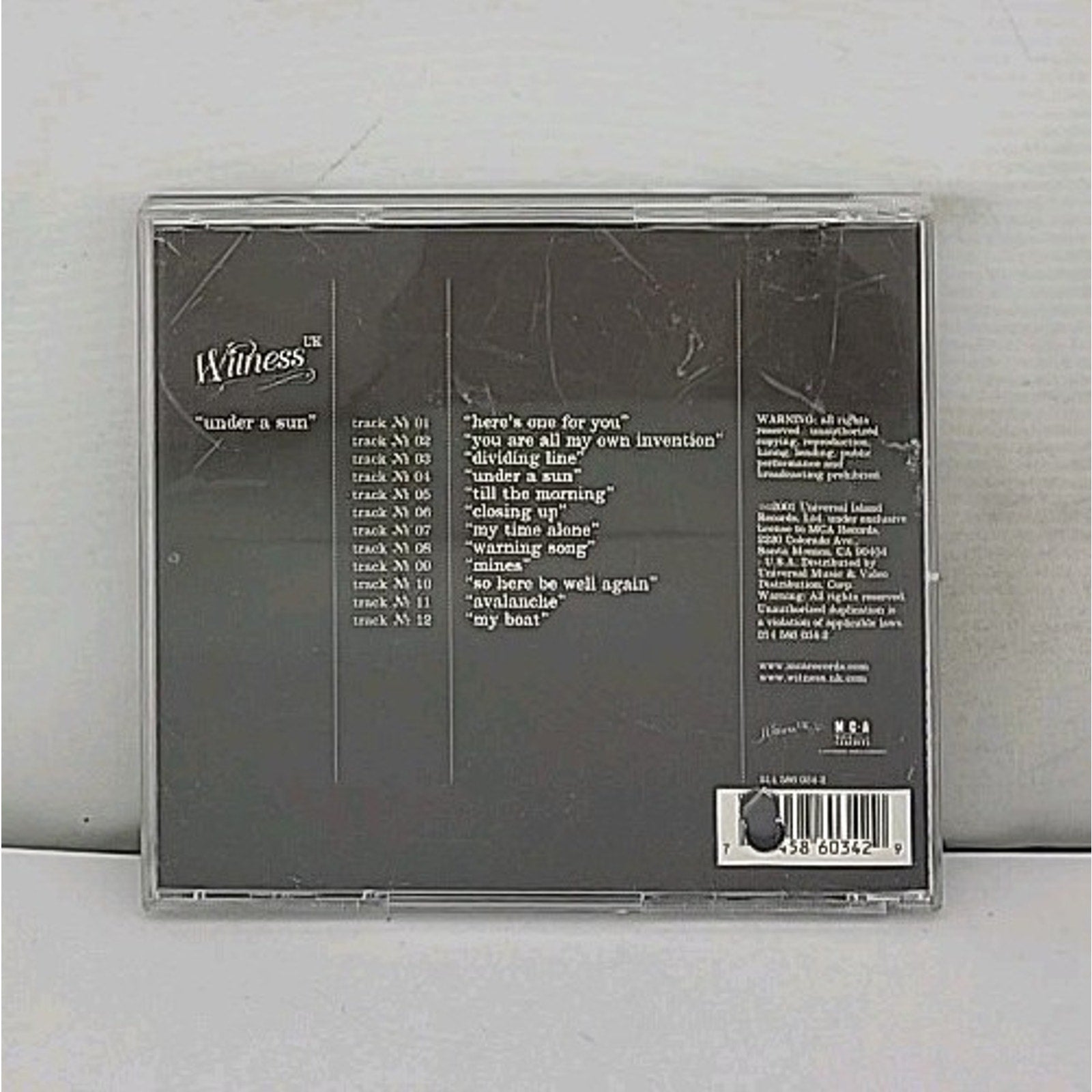 Under a Sun by Witness Uk (CD, 2001)