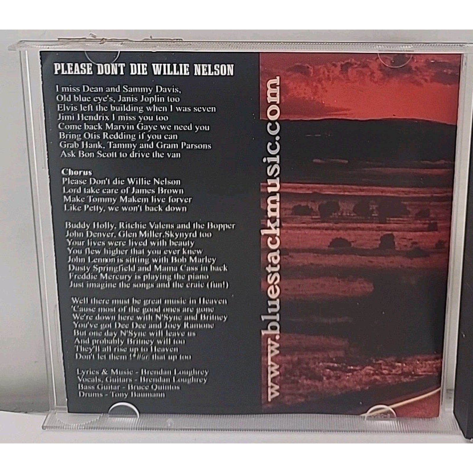 Brendan Loughrey & Bluestack Please Don't Die Willie Nelson CD