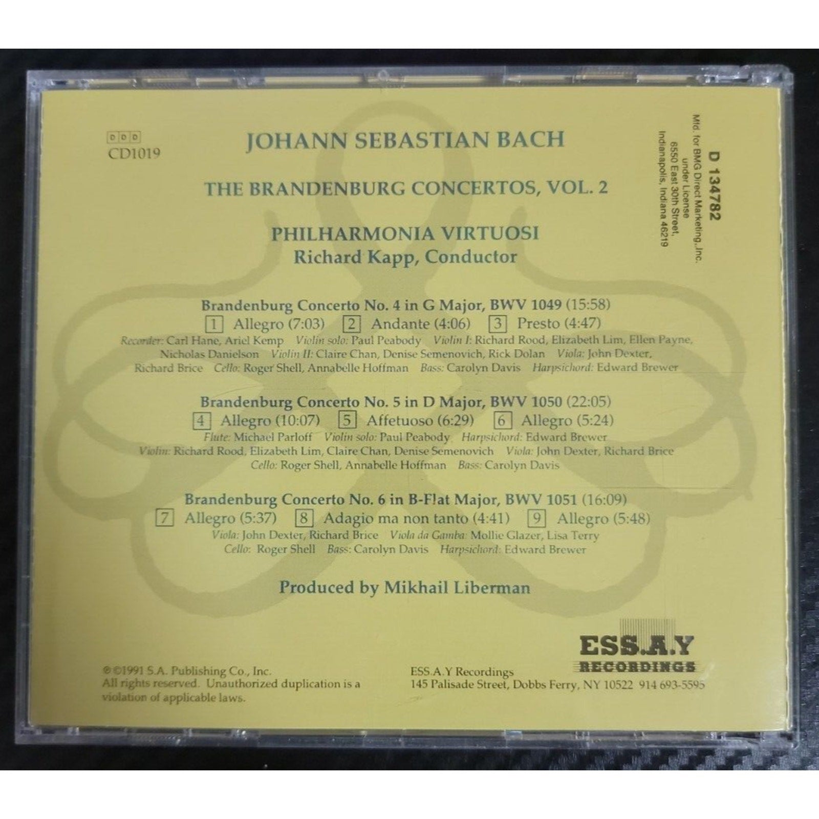 John Sebastian Bach The Brandenburg Concertos Vol. 2 CD