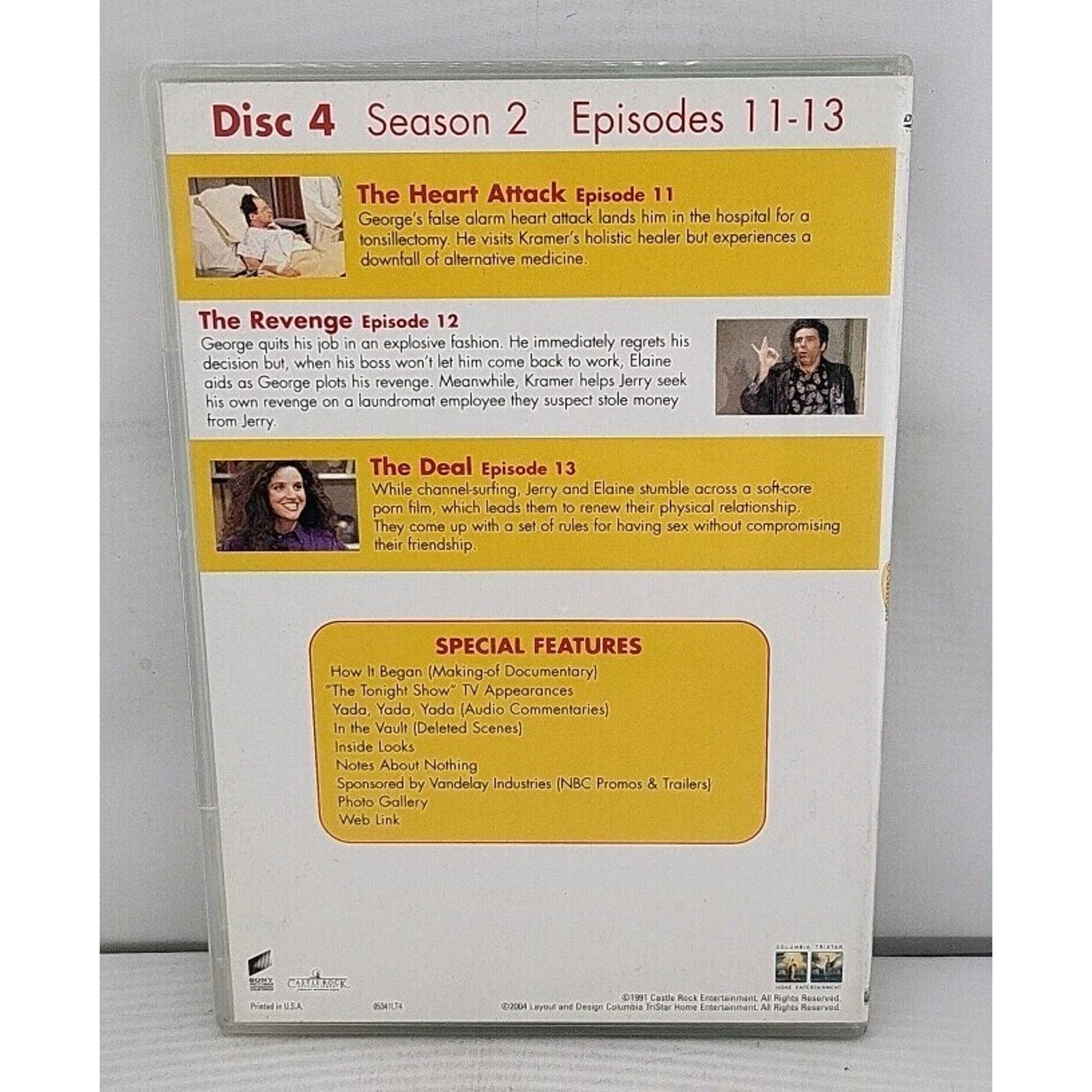 Seinfeld Disc 4 Season 2 Episodes 11-13 DVD
