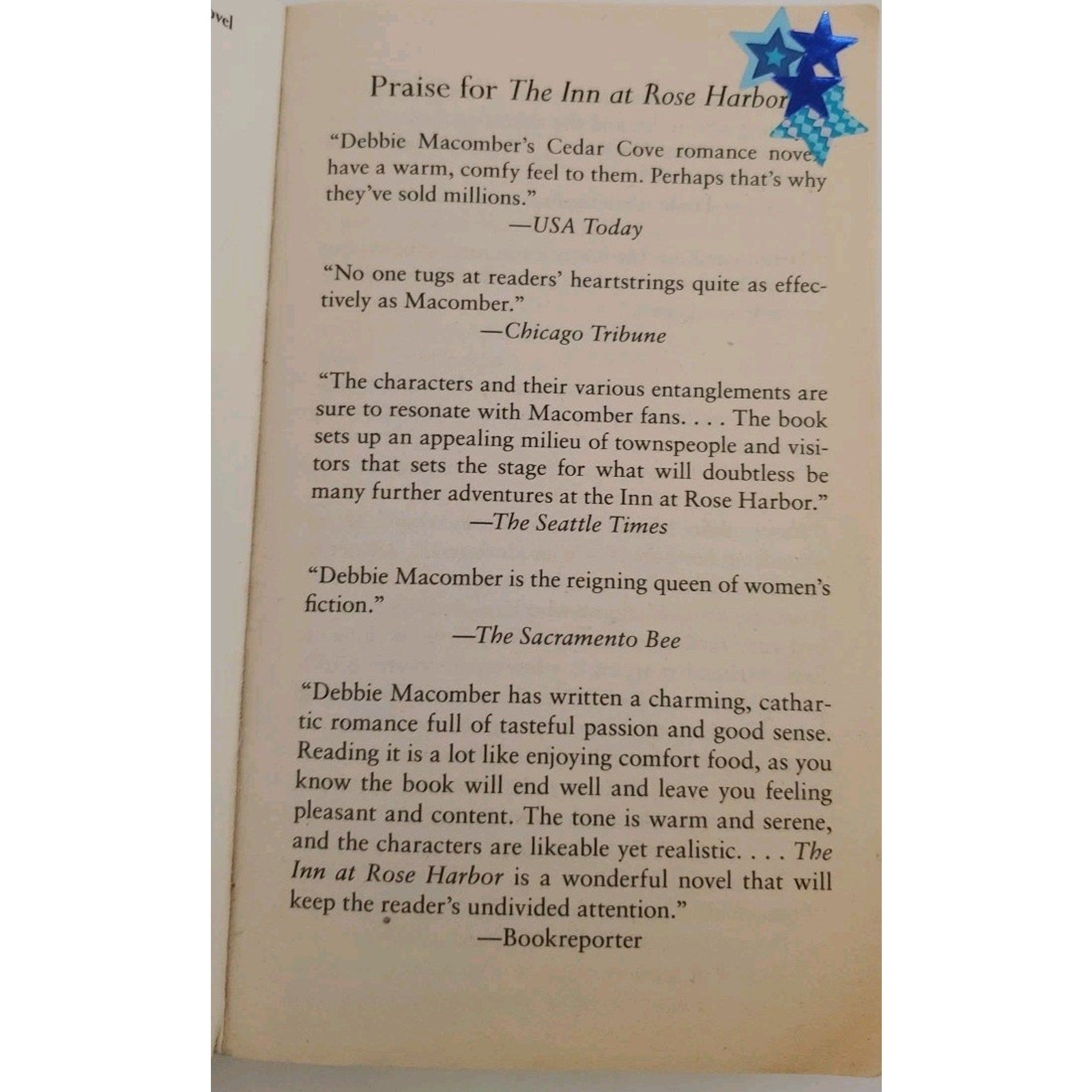 Inn at Rose Harbor : A Rose Harbor Novel by Debbie Macomber (2013, Mass Market)