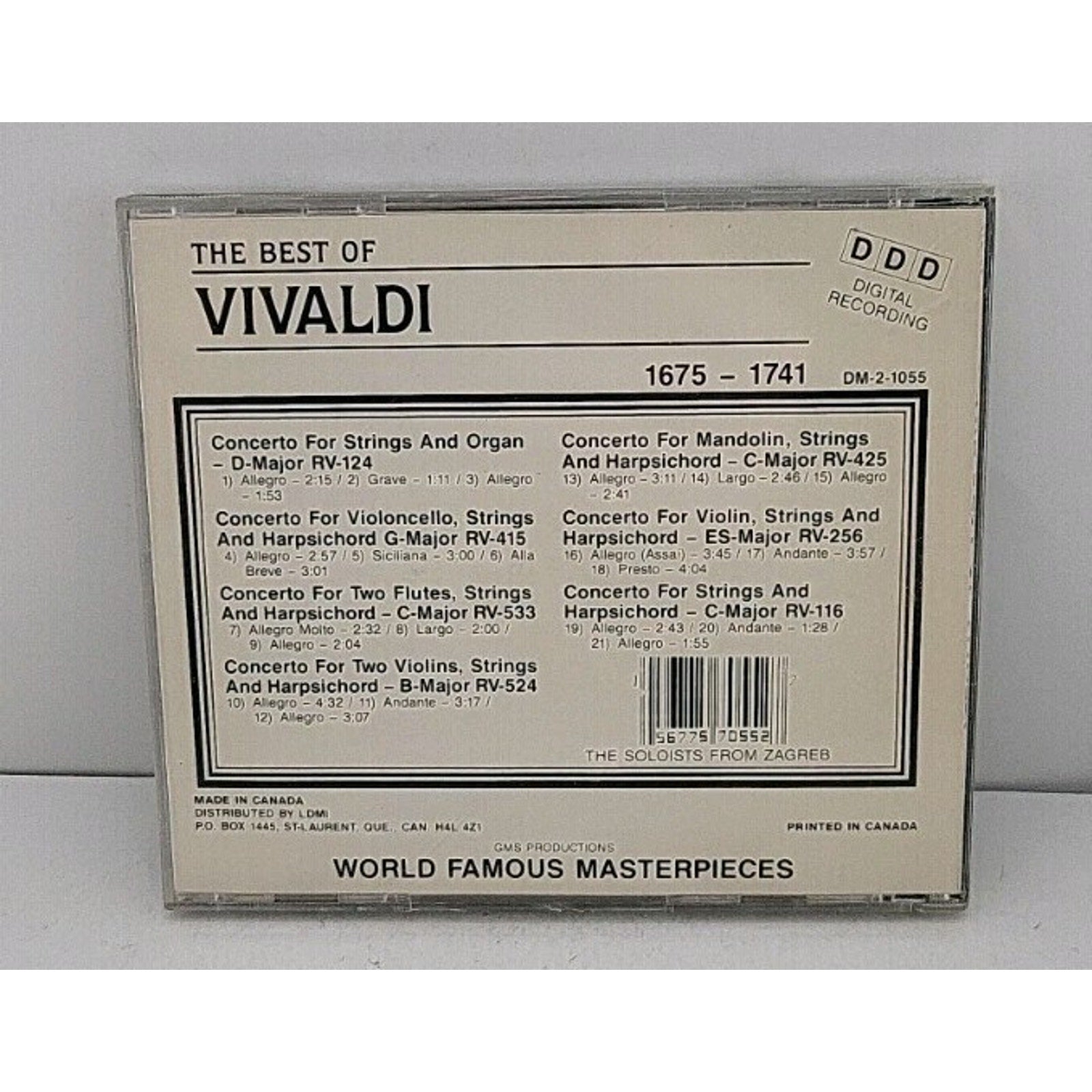 The Best of Vivaldi: 7 All-Time Favorite Concertos (CD, 1994, Madacy)