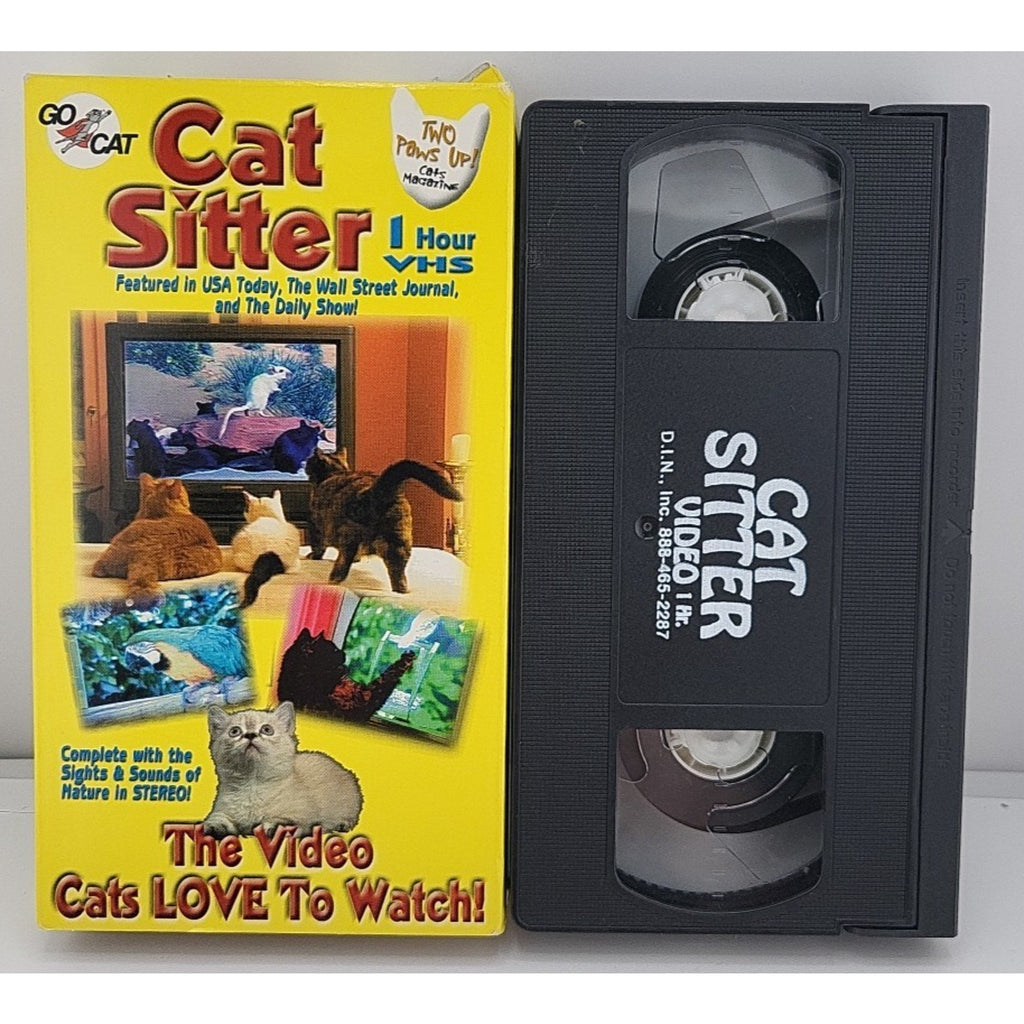 Cat Sitter Video (VHS, 2001) Nature Animals GO Cat Entertainment
