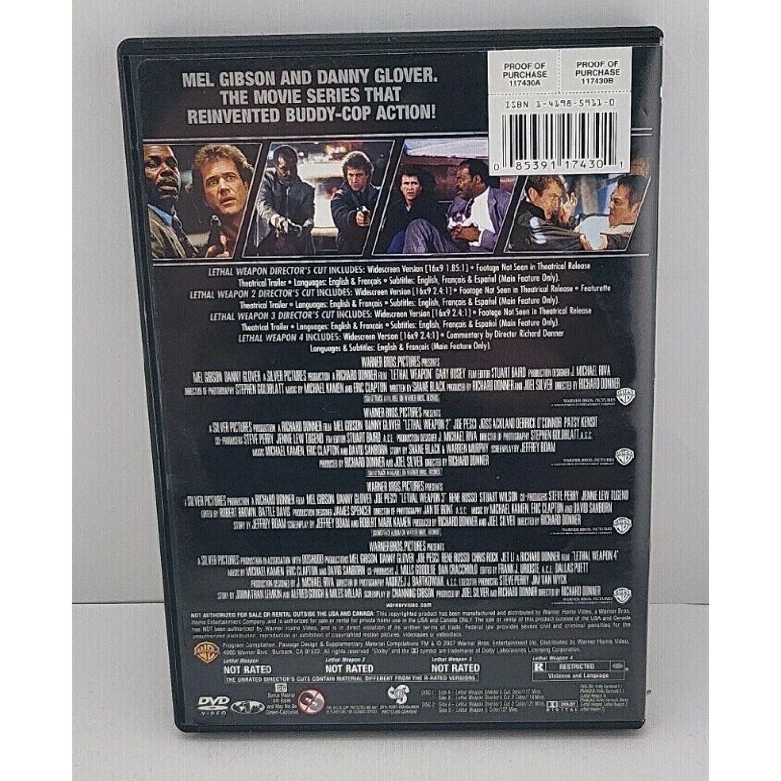 4 Film Favorites: Lethal Weapon (DVD, 1987)