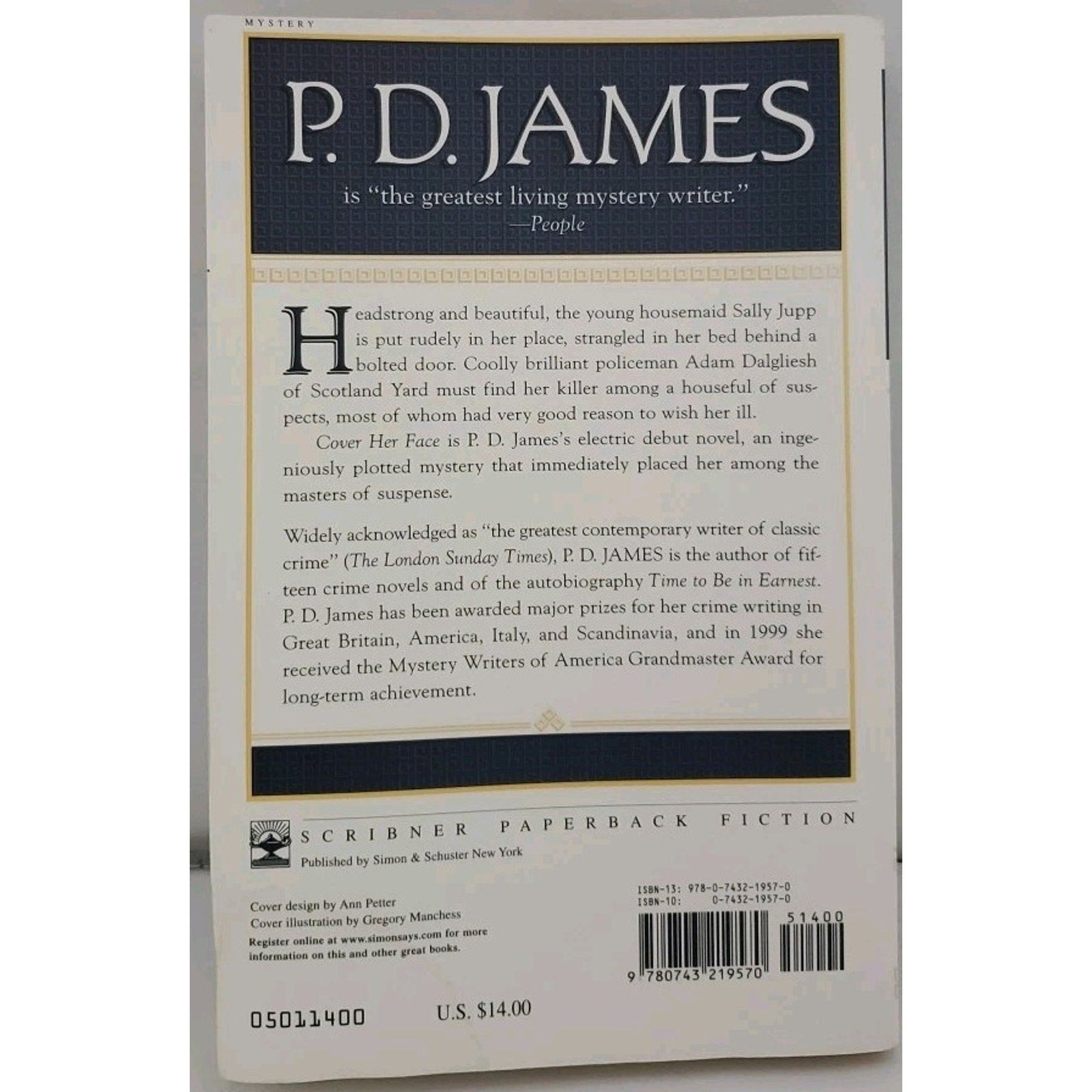 Cover Her Face : An Adam Dalgliesh Mystery by P. D. James (2001, Trade...