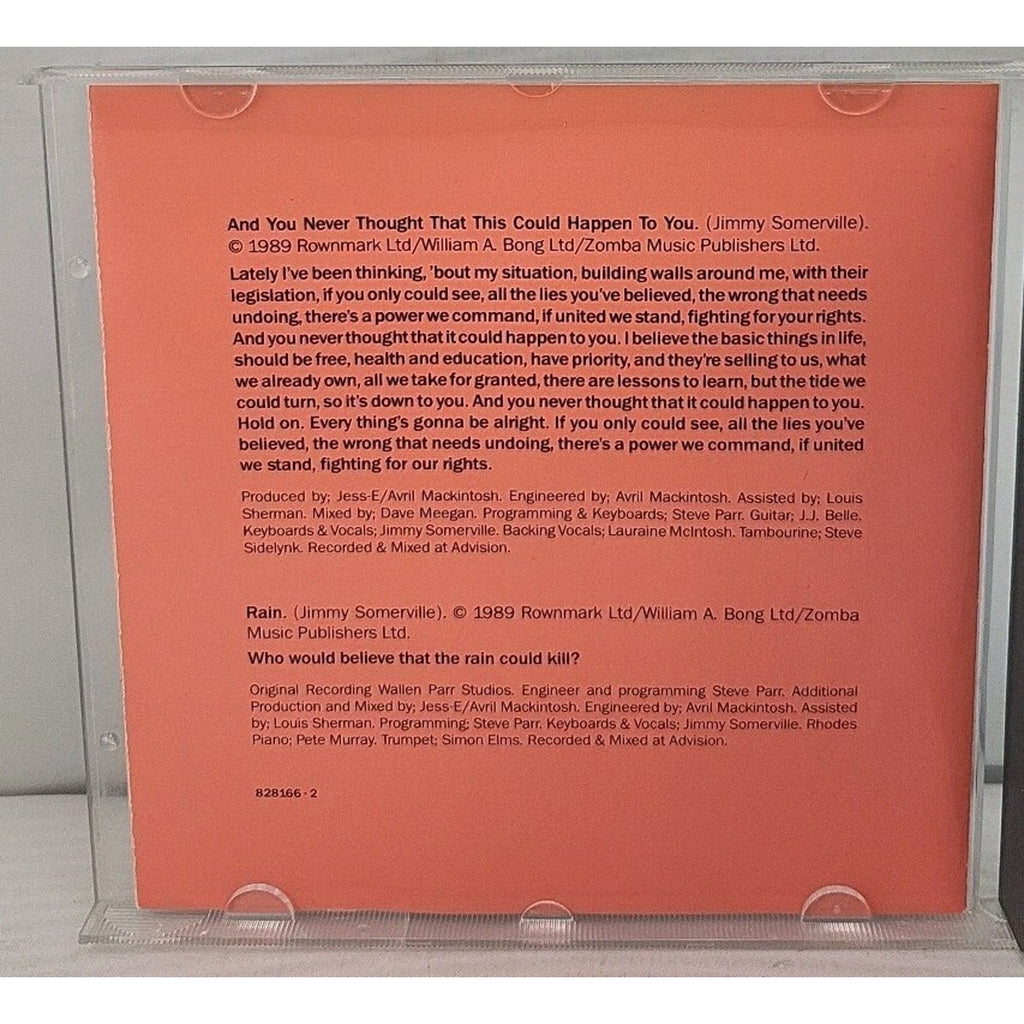 Read My Lips by Jimmy Somerville (CD, Apr-1990, London (USA))