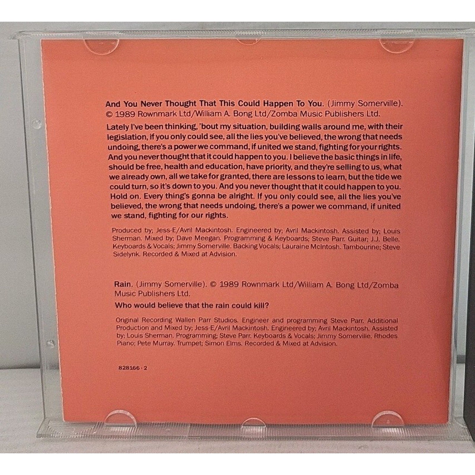 Read My Lips by Jimmy Somerville (CD, Apr-1990, London (USA))