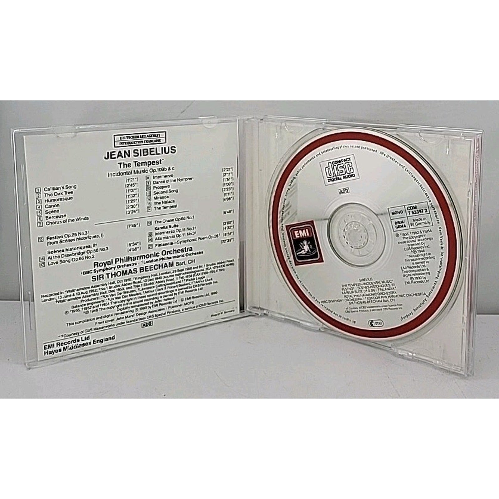 Sibelius: the Tempest, Festivo by Sibelius: the Tempest, Festivo (CD, 2007)
