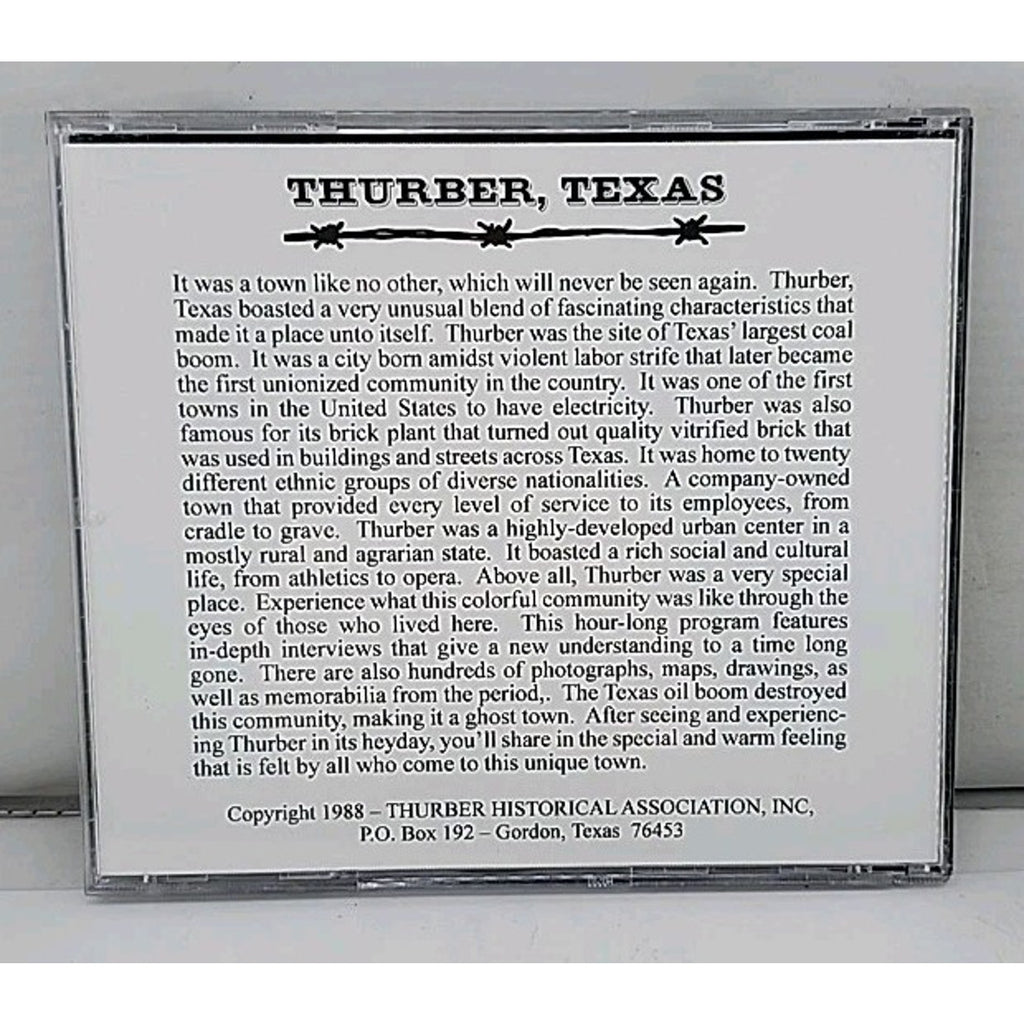 Thubber Texas Boomtown To Ghost Town 1886-1936 (CDr)