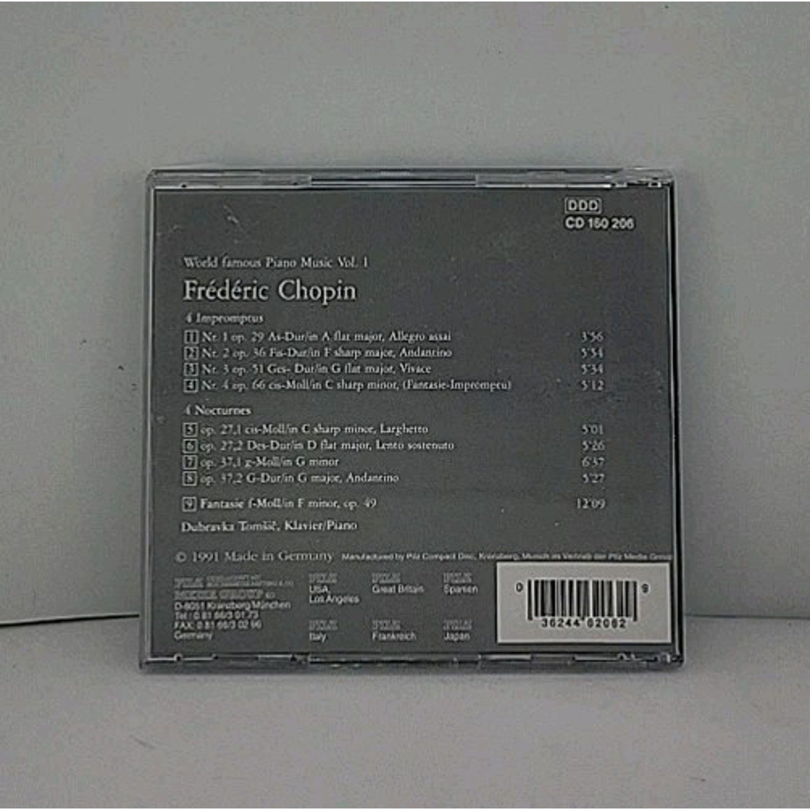 Famous Piano Music 1 / Impromptus / Nocturnes / Fantasie - Music CD