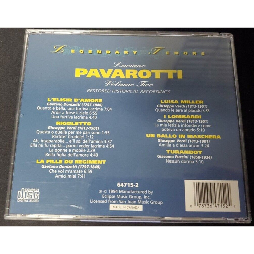 Luciano Pavarotti : Legendary Tenors - Vol. 2 Opera/Operetta (CD)