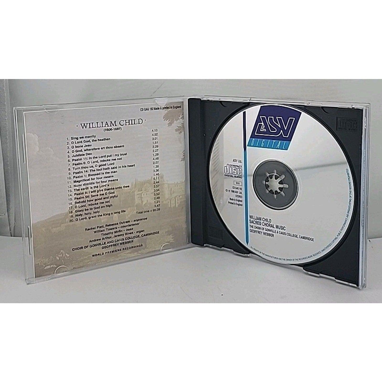 Sacred Choral Music by Child, William / Webber (CD, 1998)