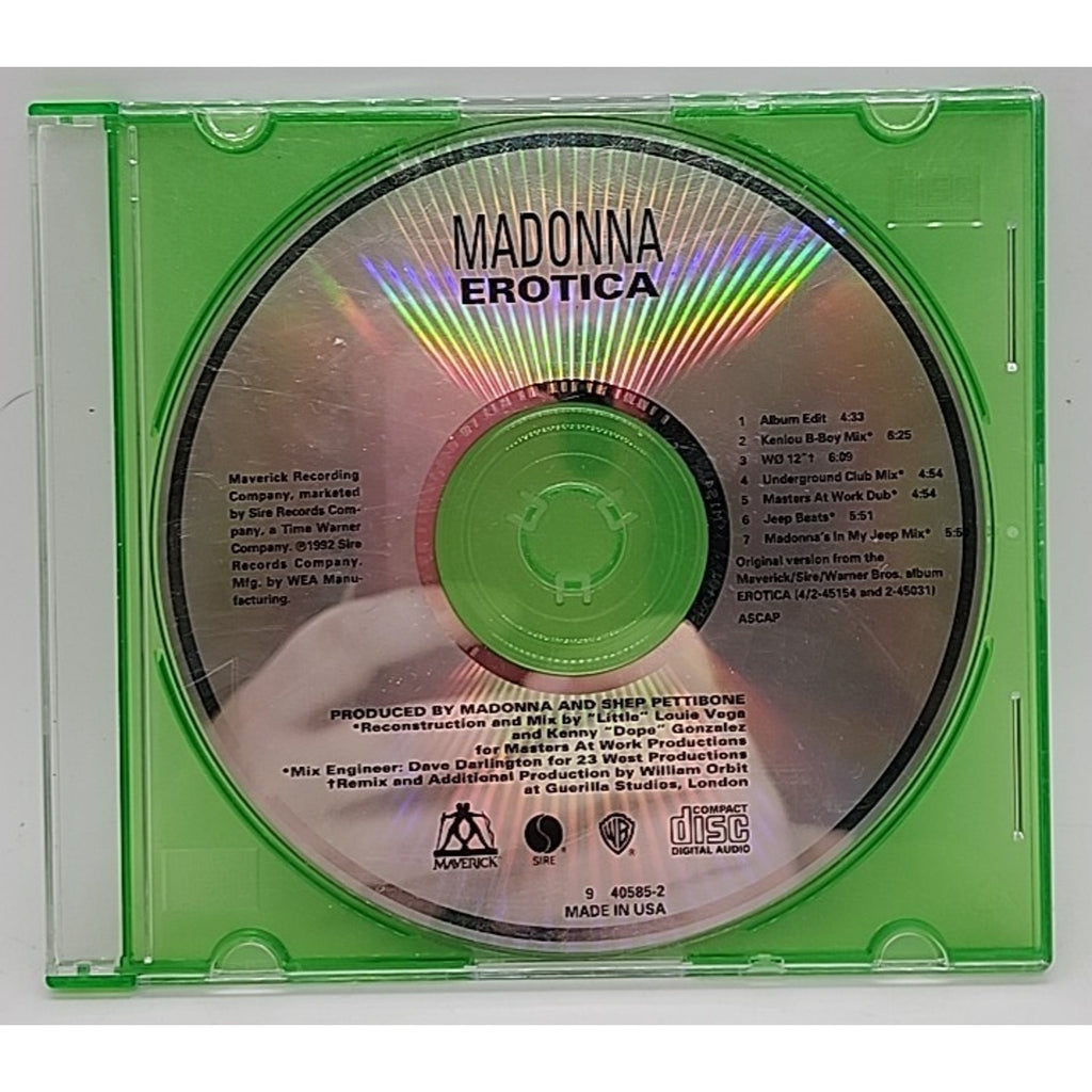 Erotica by Madonna (CD ONLY)