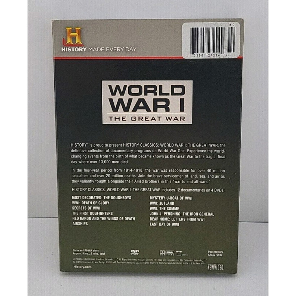 History Classics: World War I - The Great War (DVD, 2012, 4-Disc Set) *Brand New