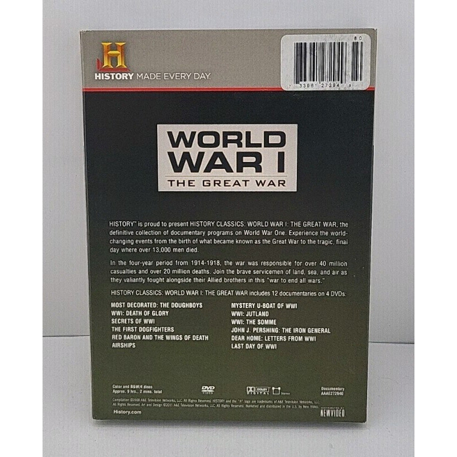 History Classics: World War I - The Great War (DVD, 2012, 4-Disc Set) *Brand New