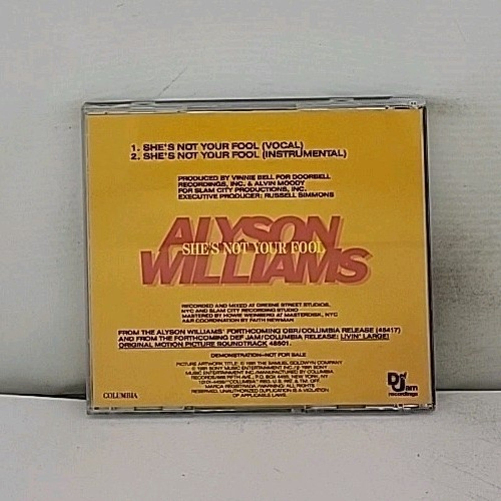 Alyson Williams She's Not Your Fool U.S. Promo CD