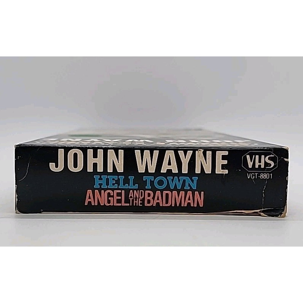 John Wayne Double Feature Hell Town/Angel and the Badman (VHS, 1986)