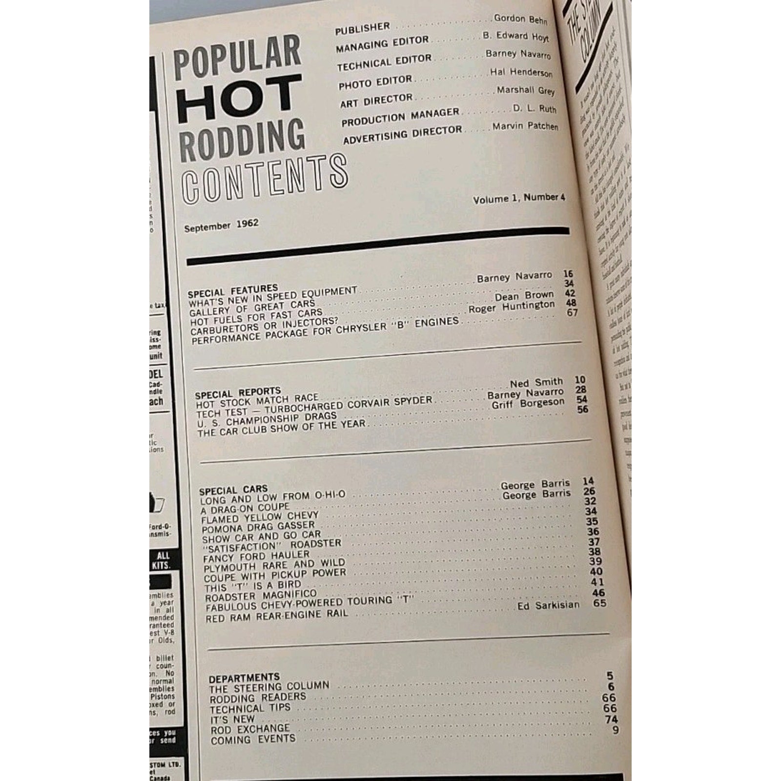 Popular Hot Rodding Magazine September 1962