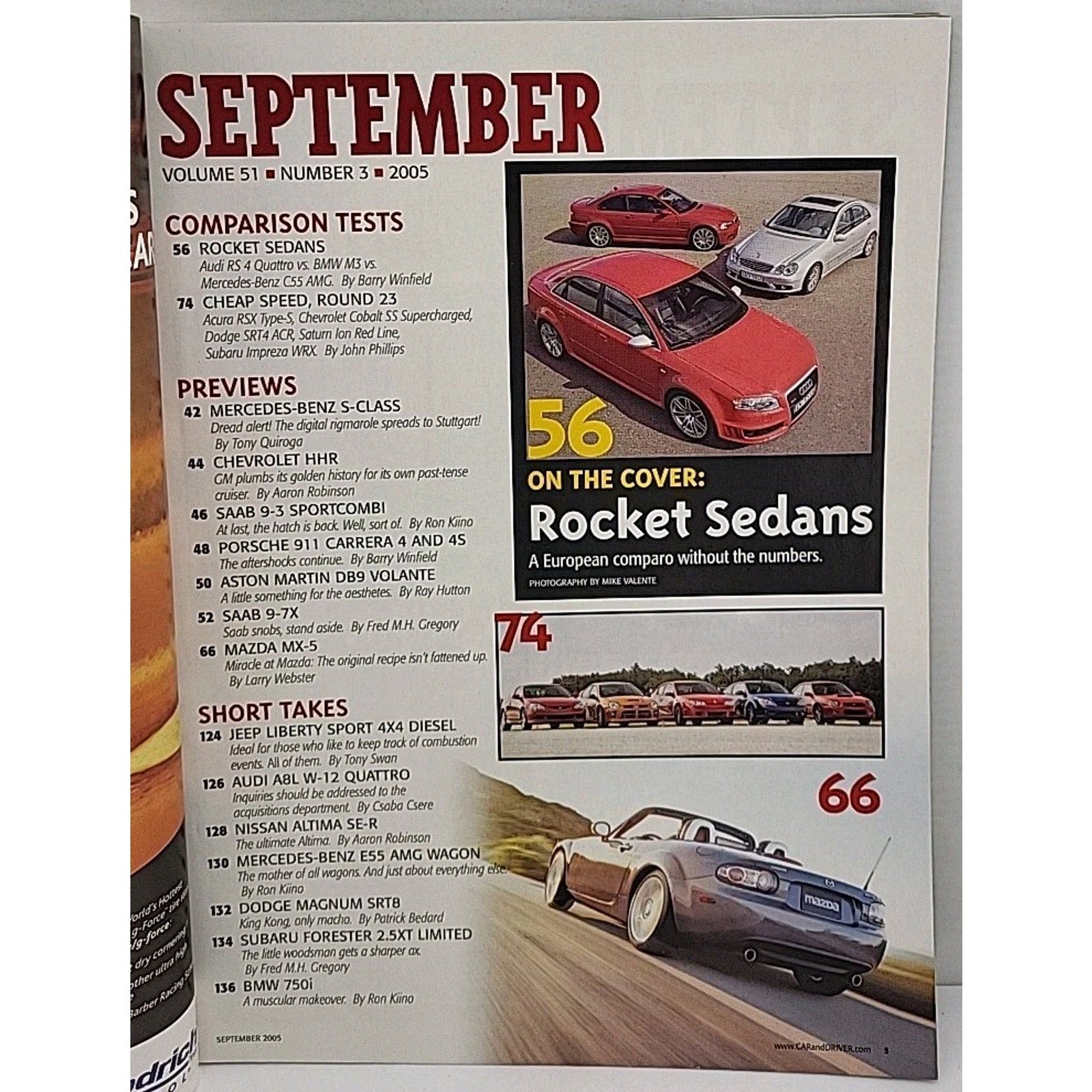 Car And Driver Magazine - September 2005 - Volume 51 Number 3