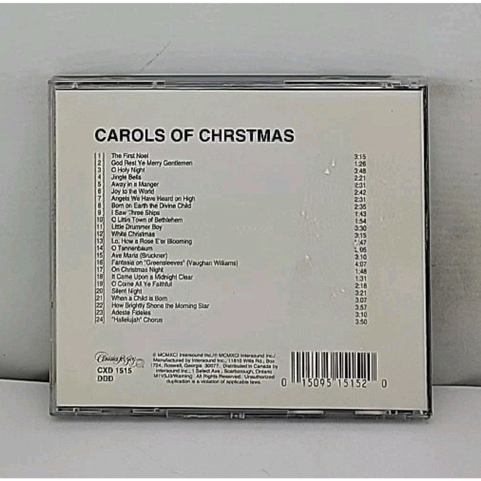 Carols of Christmas Classics for You Music CD