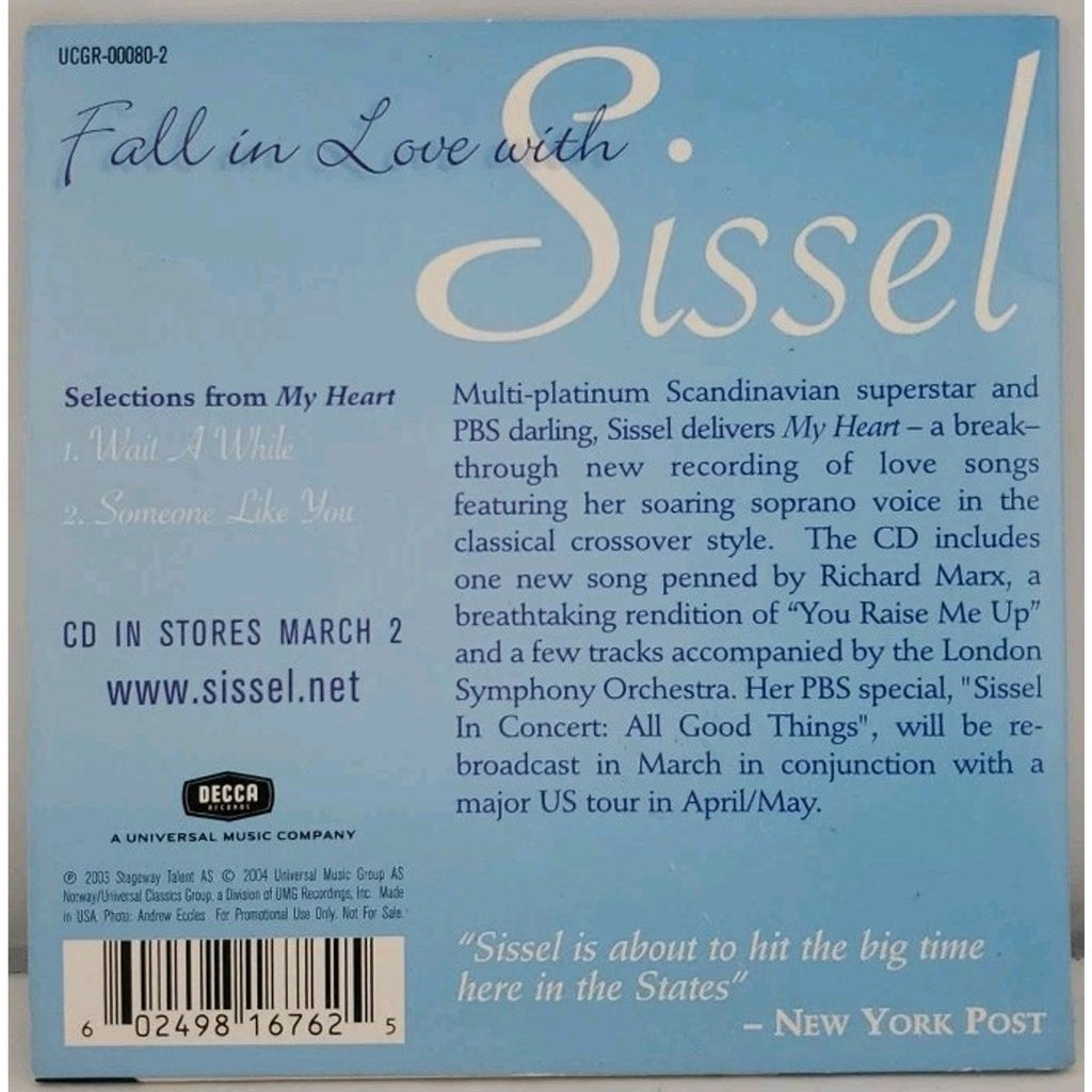 My Heart by Sissel (CD, Mar-2004, Decca)