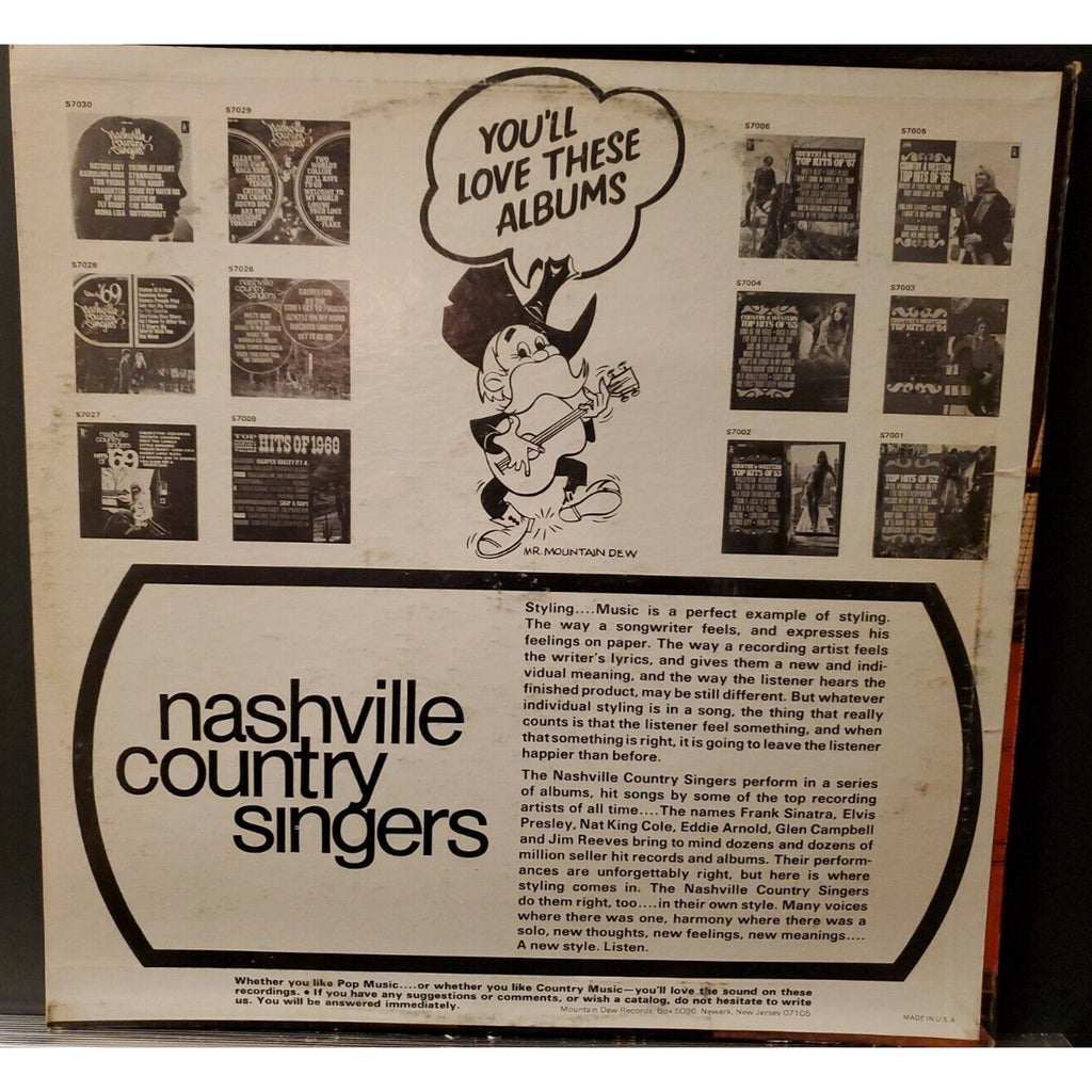 Nashville Country Singers Country Gold Hits MOUNTAIN DEW RECORDS S-7033