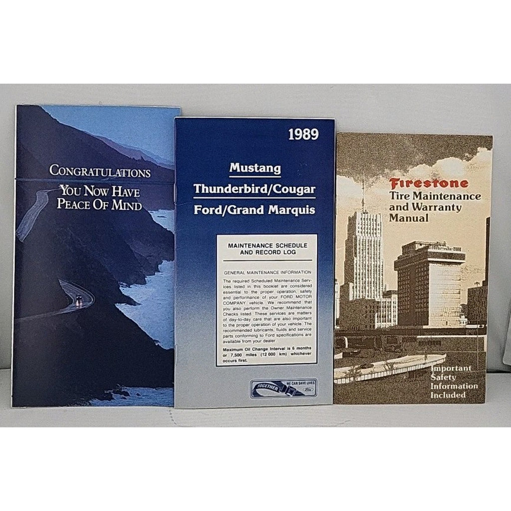 1989 Mercury Cougar Owners Operators Drivers Guide Manual Book Glovebox
