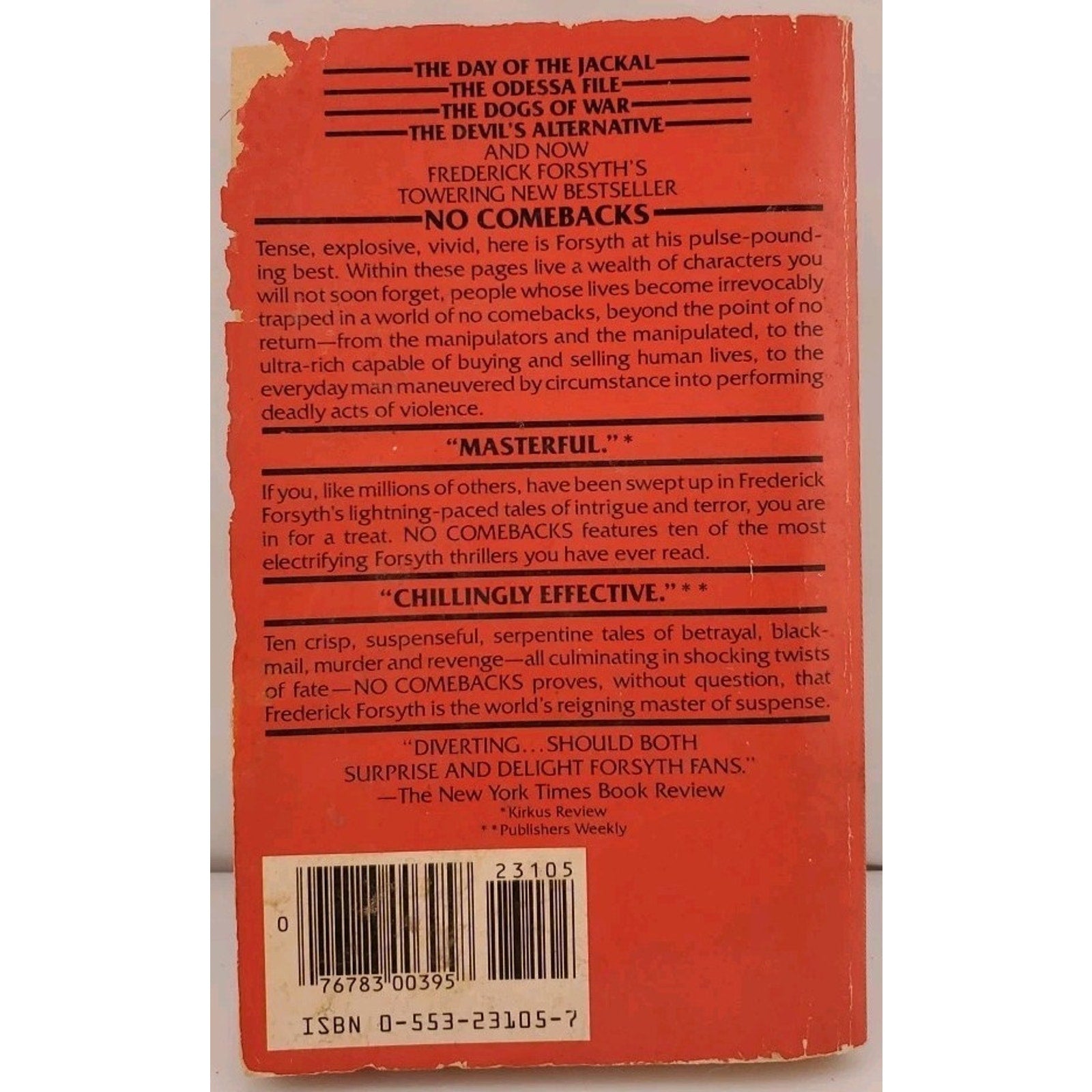 No Comebacks by Frederick Forsyth (1983, Mass Market)