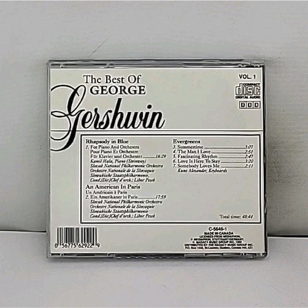 The Best of George Gershwin, Vol. 1 by George Gershwin (CD, 1992, Madacy)