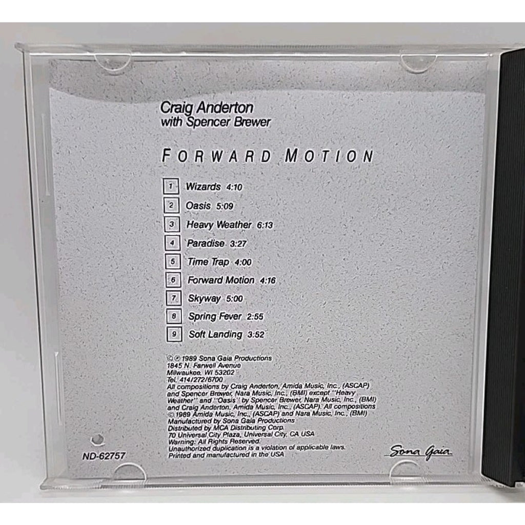 Forward Motion by Craig Anderton (CD, Sona Gaia)