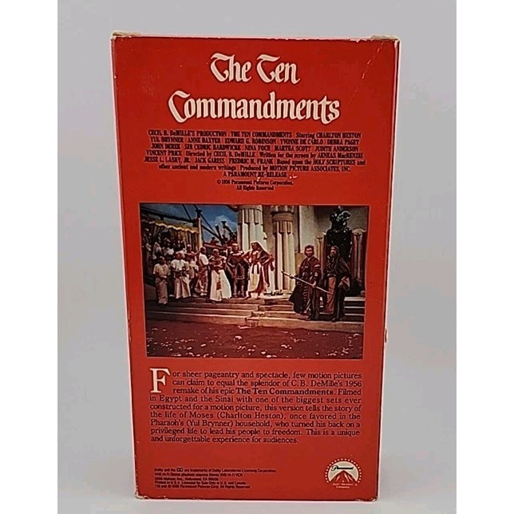 The Ten Commandments Part 1 And 2 (VHS)