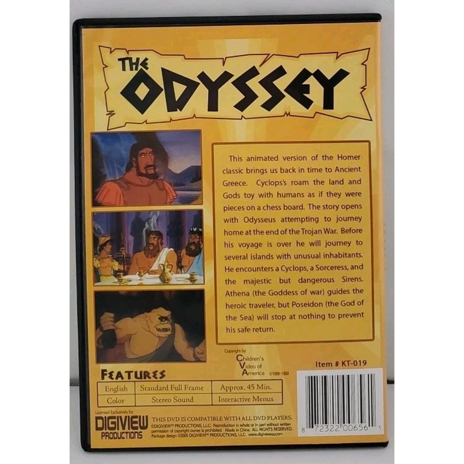 The Odyssey (DVD, Full Screen) Animated Religious Version