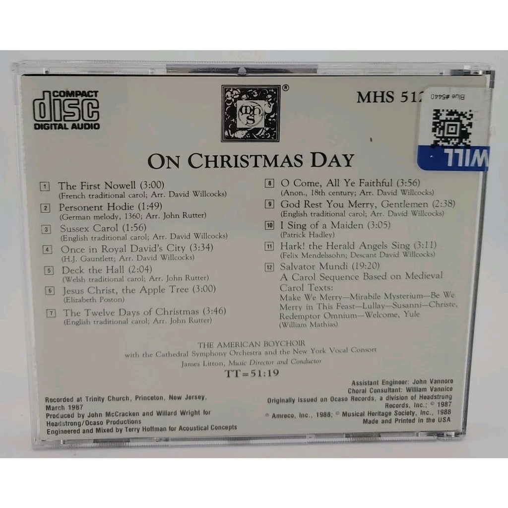 On Christmas Day The American Boychoir CD Choral, Holiday