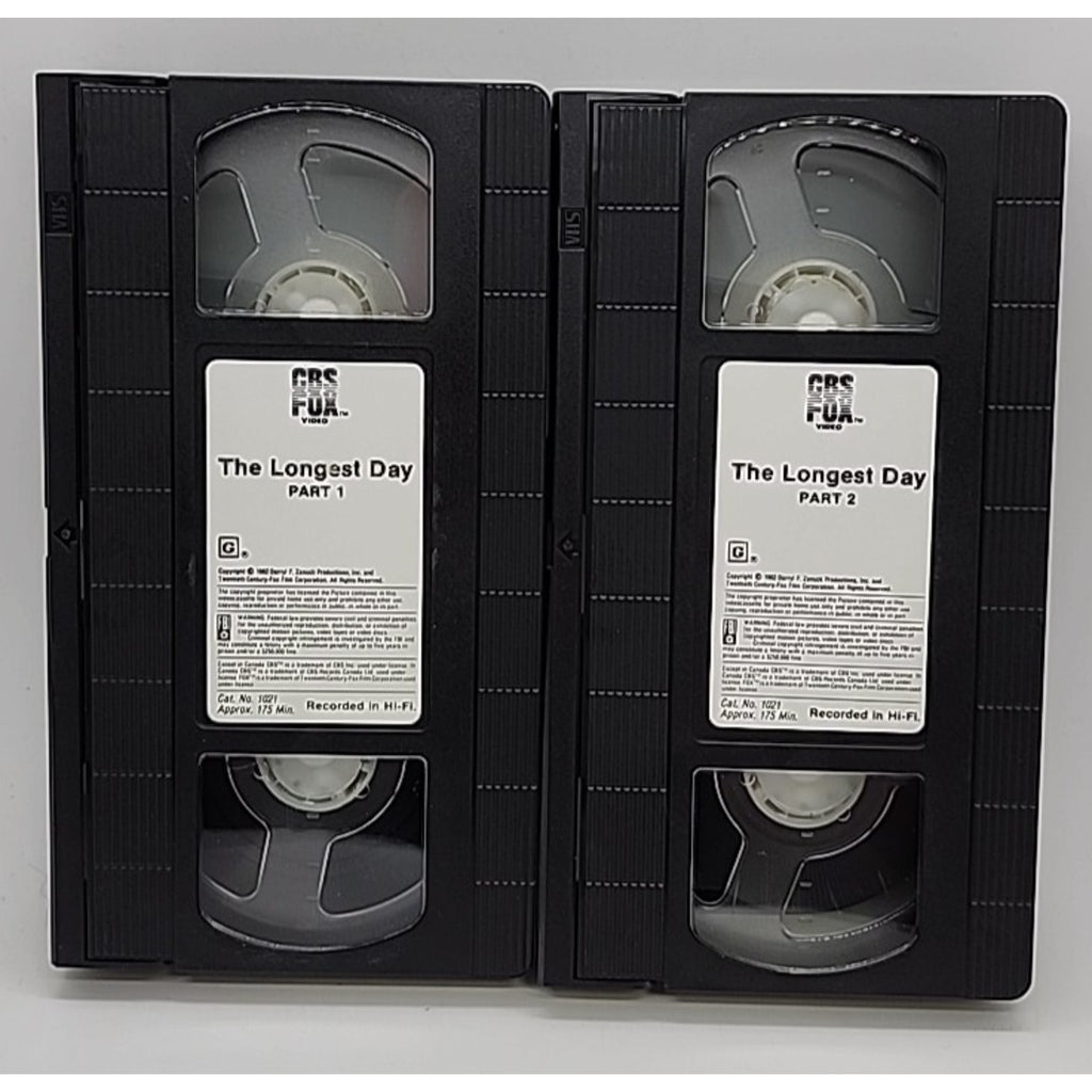 The Longest Day (VHS, 1994, 2-Tape Set)