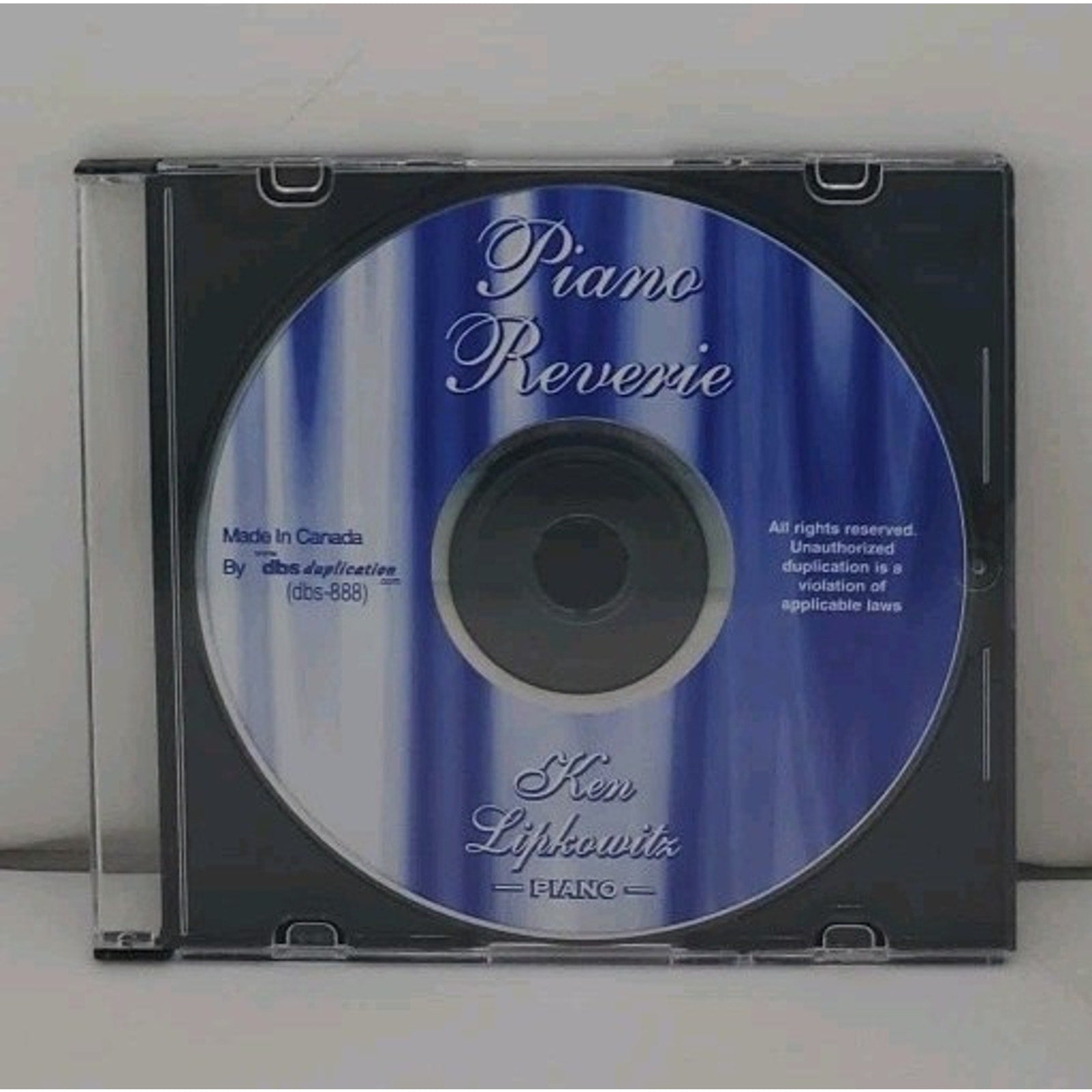 Ken Lipkowitz - Piano Reverie CD 1990s Classical Piano *Disc Only*