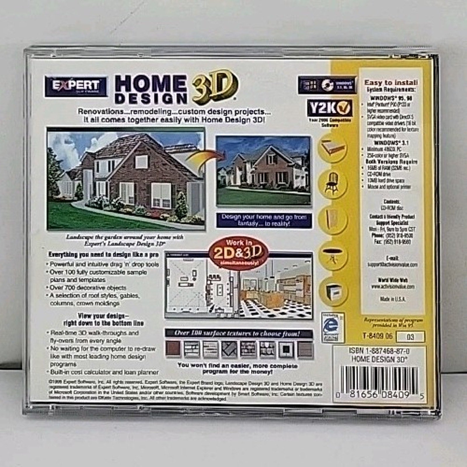 Home Design 3D Jewel Case (PC, 1999)