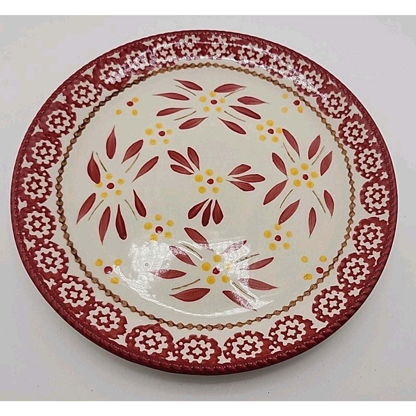 Temptations By Tara Old World Red Cranberry 8" Salad Plates Set of 4