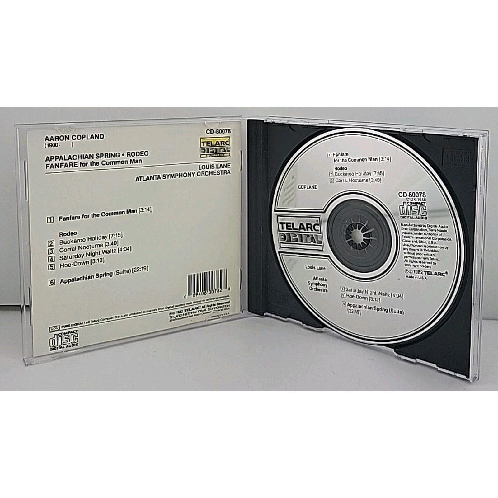 Appalachian Spring / Fanfare / Rodeo by Louis Lane (CD, 1990)
