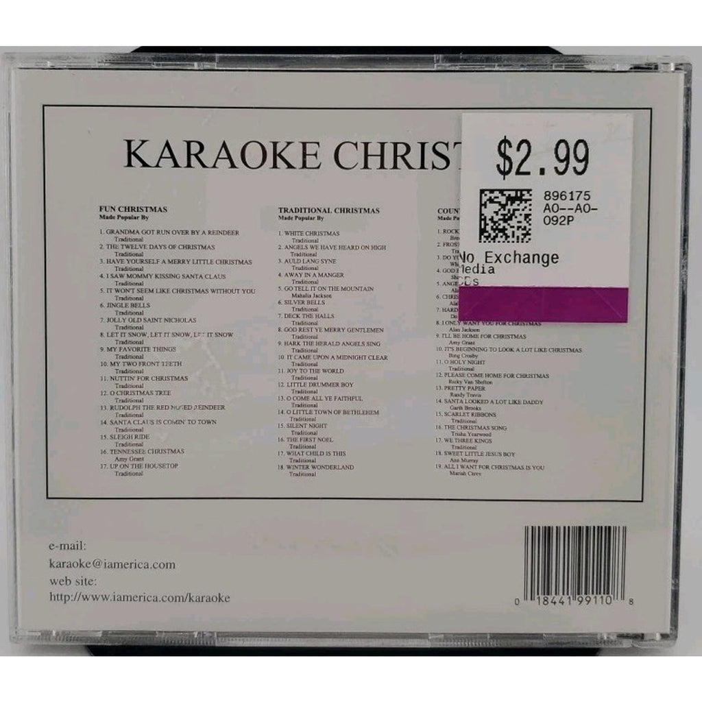 Top Hits Monthly Karaoke Disc THM-X01 Traditional Christmas CD+G 15 Track