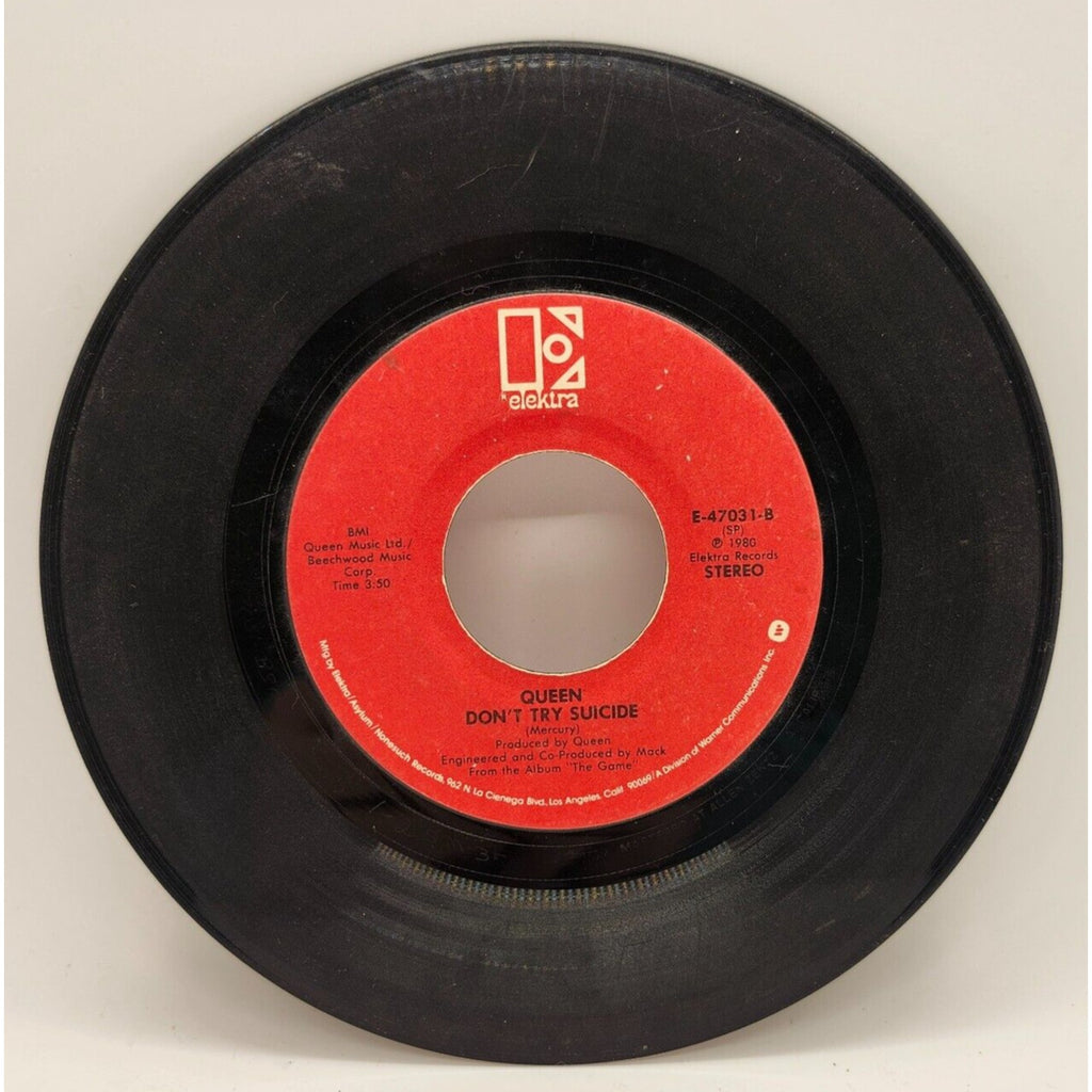 Another One Bites the Dust / Don't Try Suicide By Queen (Record) - E-47031
