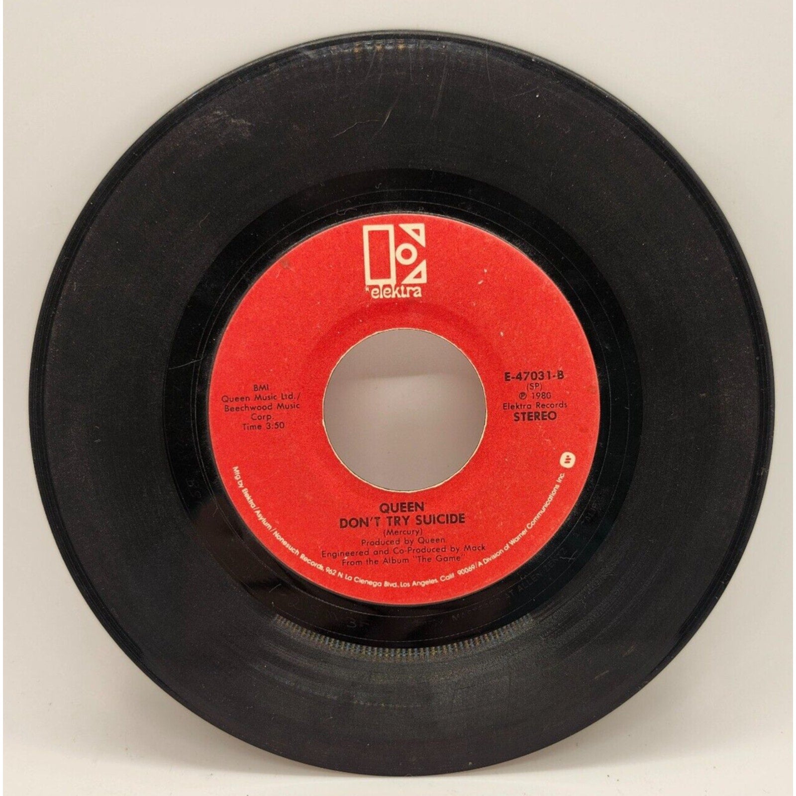 Another One Bites the Dust / Don't Try Suicide By Queen (Record) - E-47031