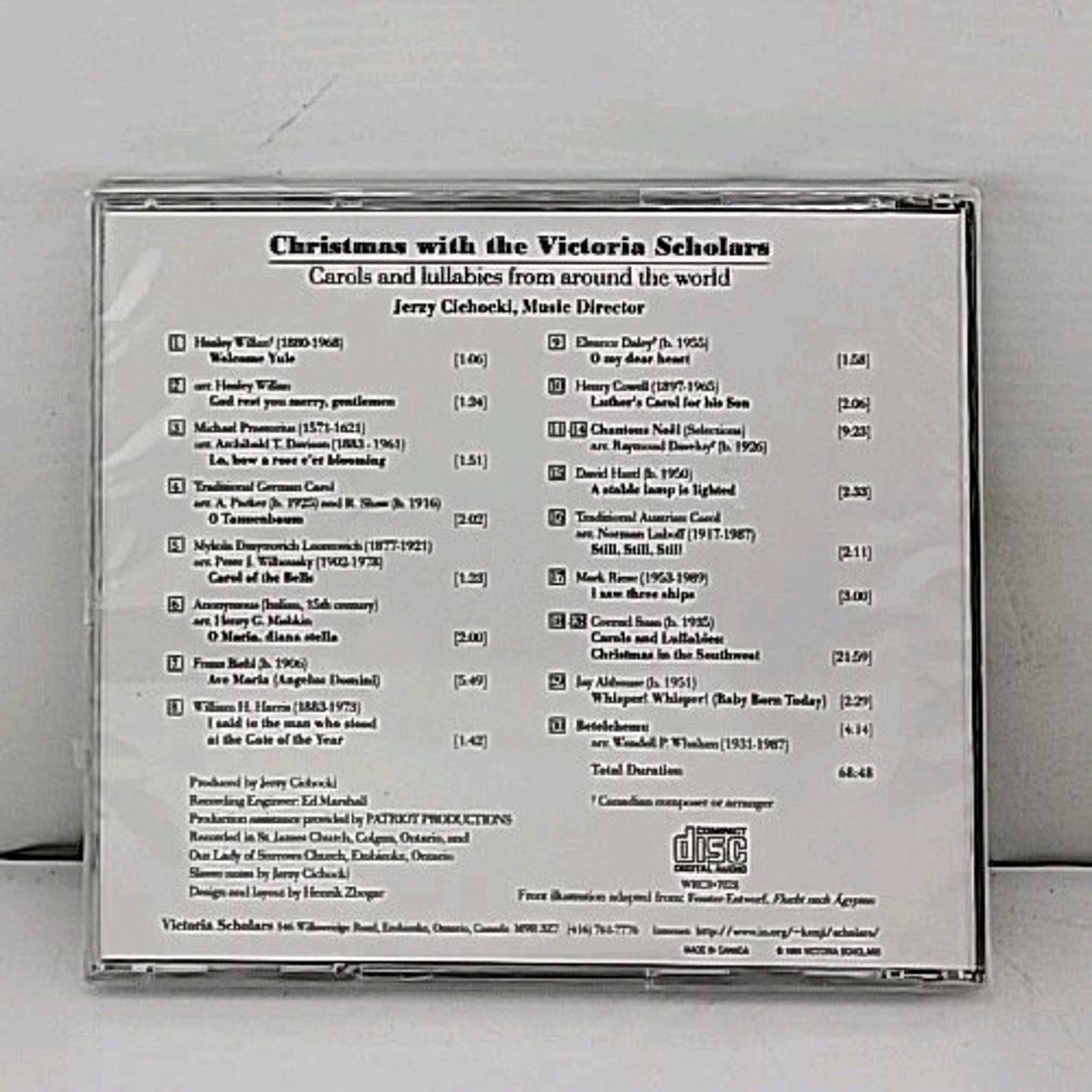 Christmas With The Victoria Scholars Directed By Jerzy Cichocki CD *Brand New*