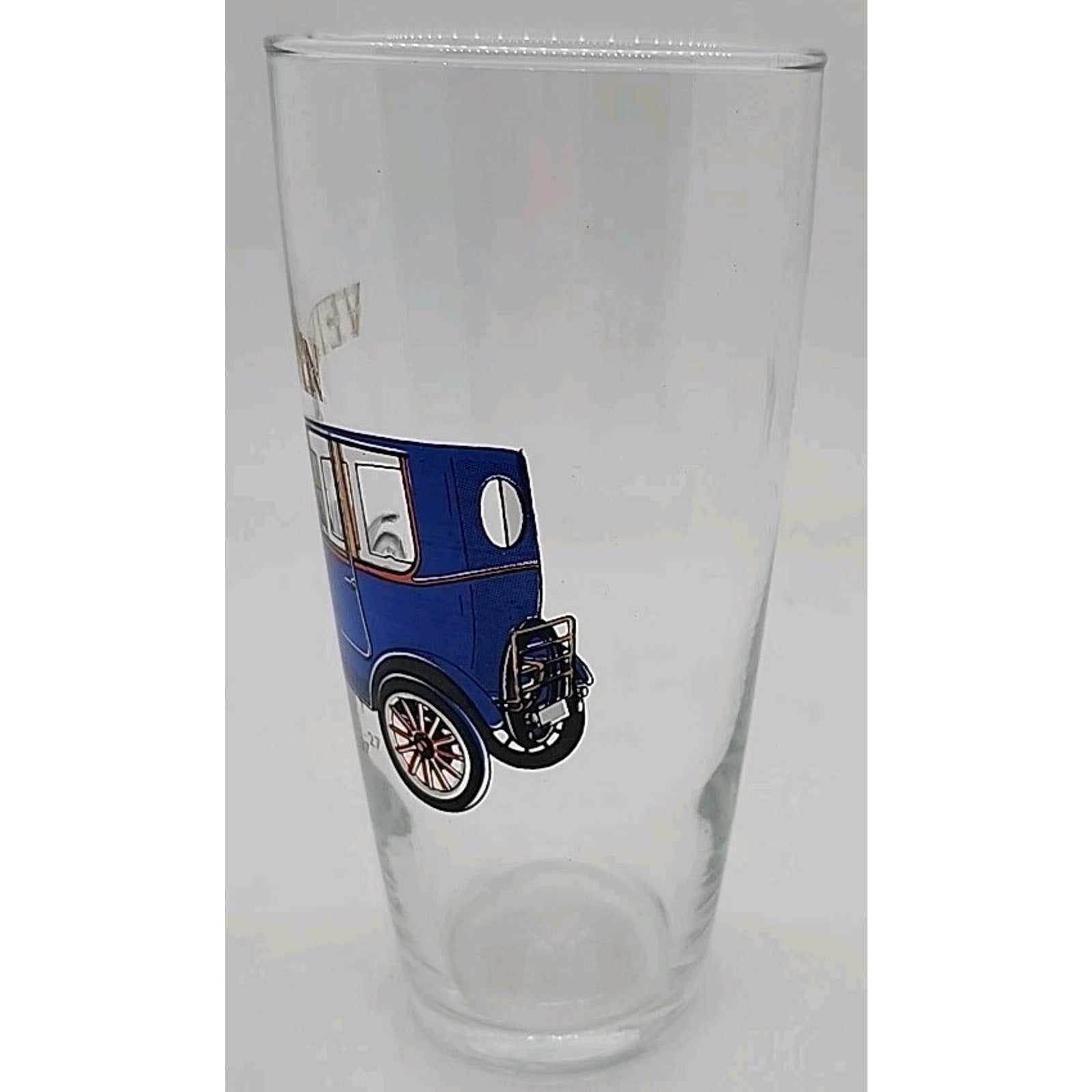 Set Of 5 Vintage Veteran Classic Car Glasses Early 1900s Cars