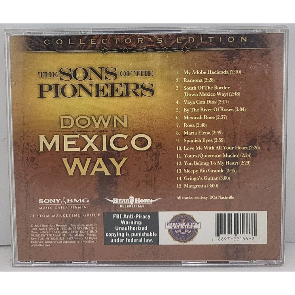 The Sons of the Pioneers - Down Mexico Way - Collectors Edition CD