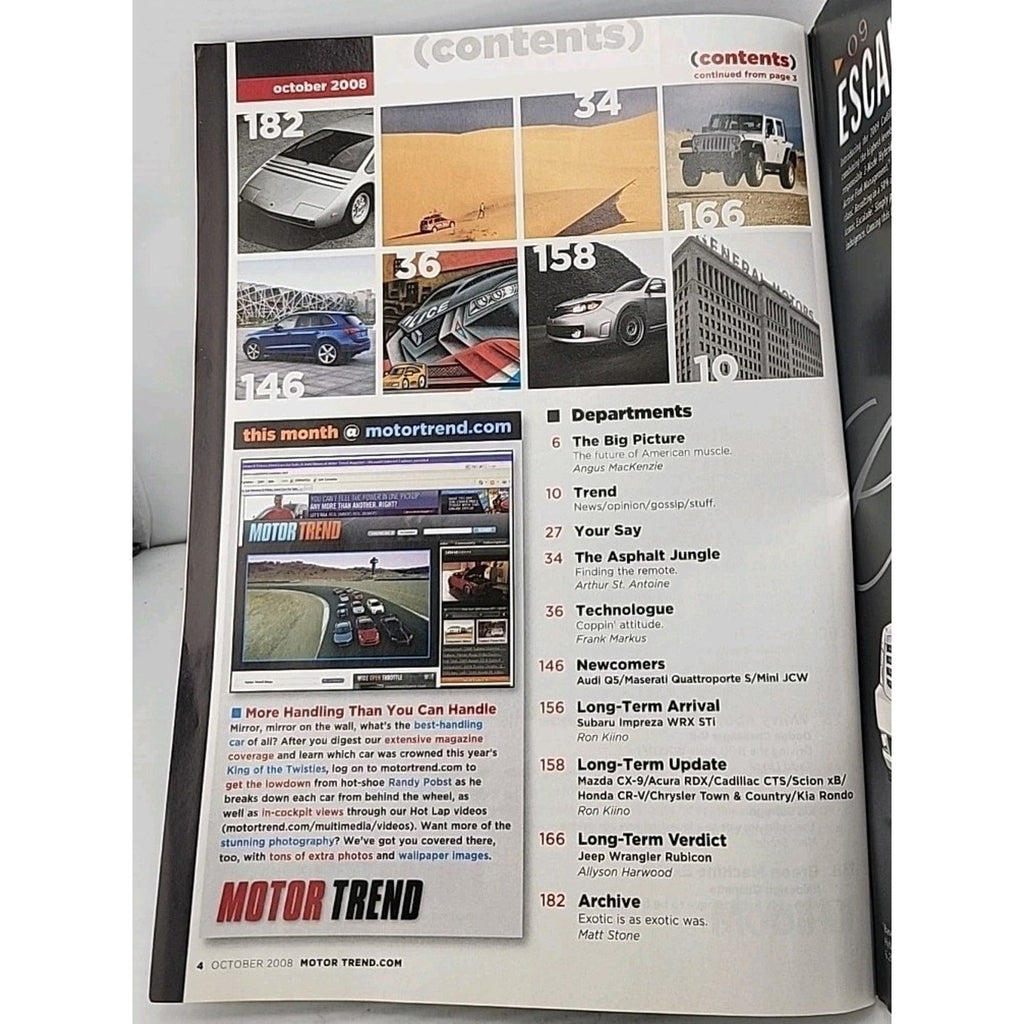 Motor Trend Magazine October 2008