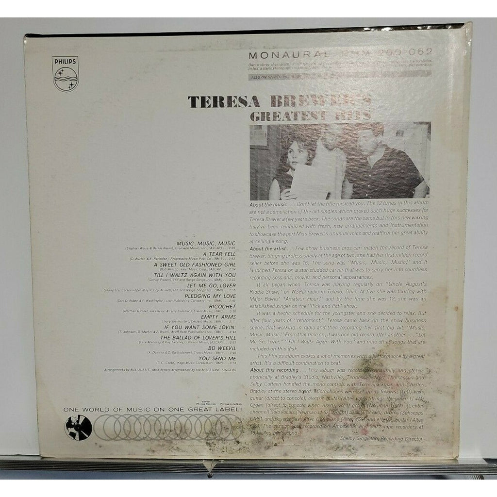 Teresa Brewer – Teresa Brewer's Greatest Hits (Vinyl)