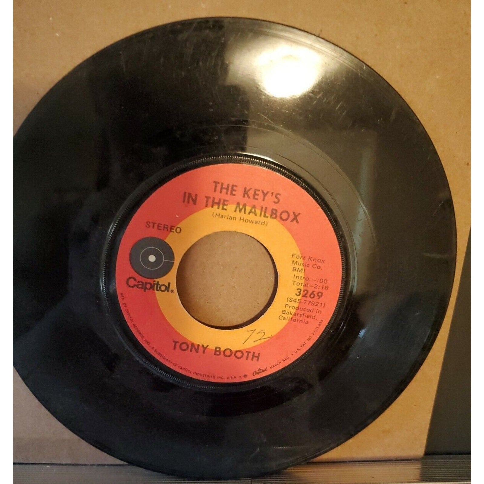 Country 45 Tony Booth - The Devil Made Me Do That / The Key'S In The Mailbox On
