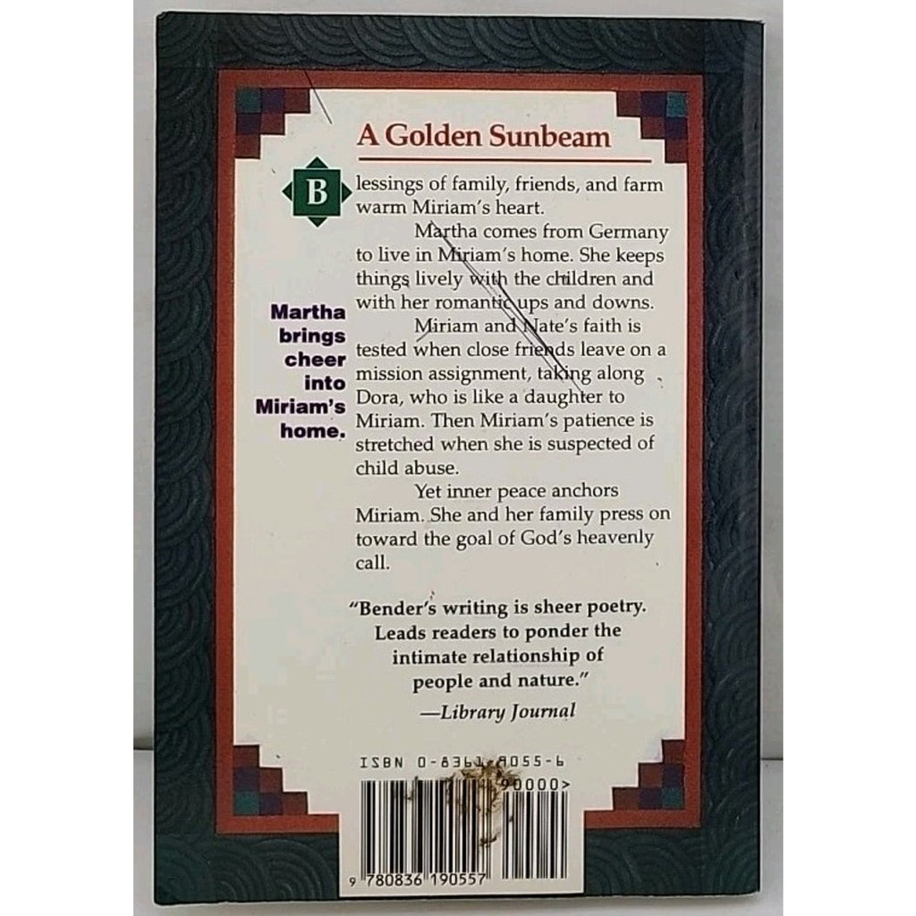 Golden Sunbeam by Carrie Bender (1996, Trade Paperback)